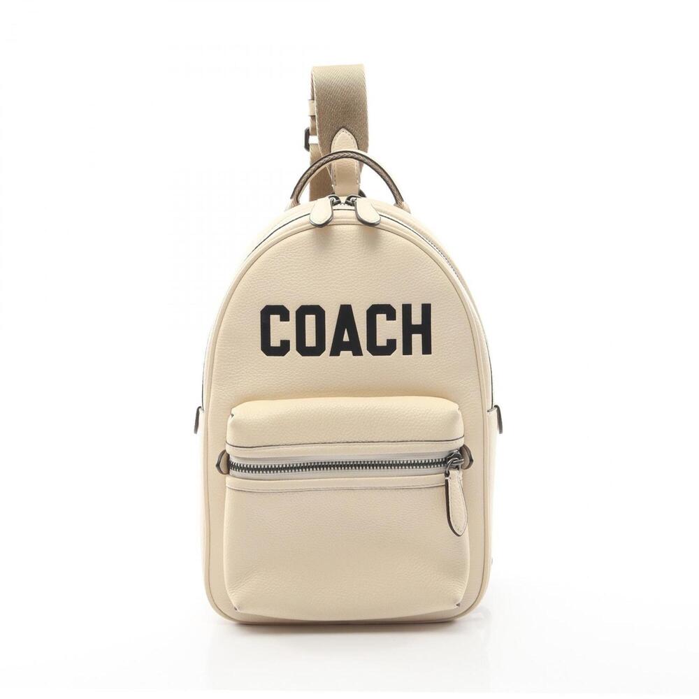Coach Charter Graphic Waist Bag/Body Bag/Handbag, Leather, Men's, Ivory (CP127)